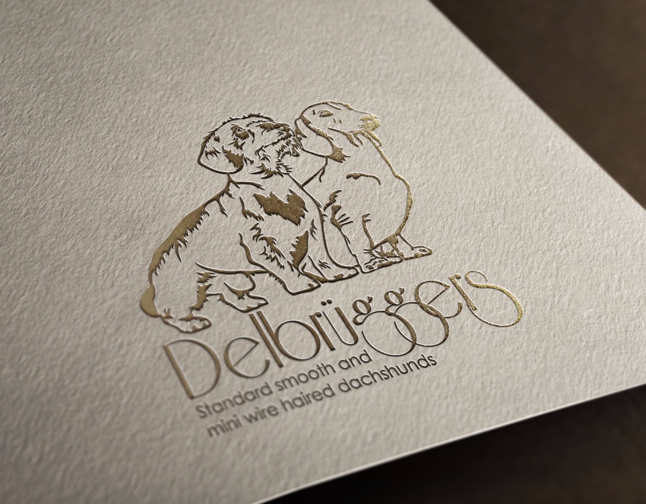 Custom Kennel dachshunds logo design 